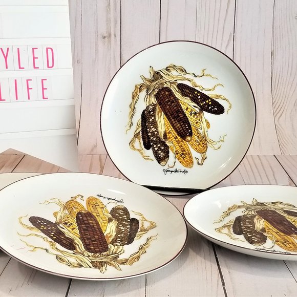 Set of 4 Georges Briard Indian Corn Bread/Dessert - Picture 3 of 5